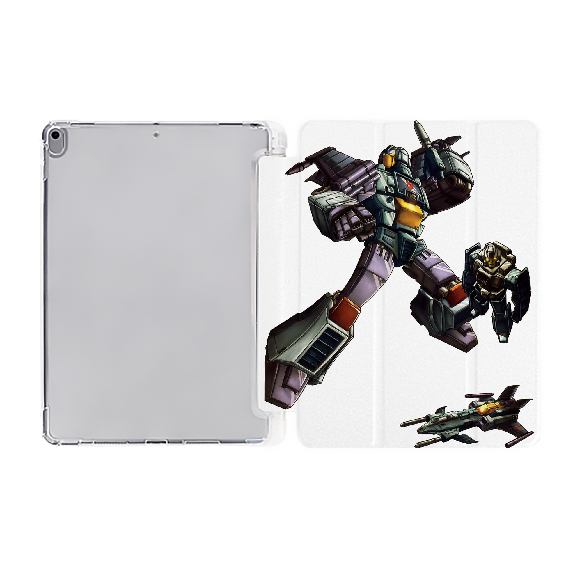（画像用）  IPad ケース ペン収納付き 三つ折りスタンド PUレザー×シリコン 対応機種9.5/10.5/10.9インチ